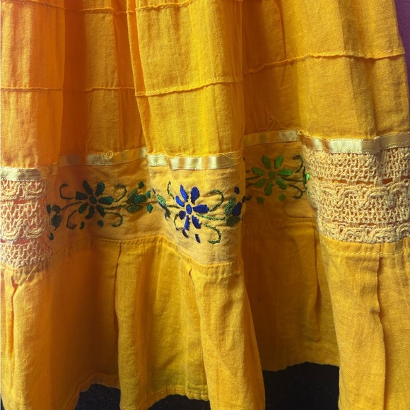 Yellow Floral Kids Dress - Picture 5 of 5